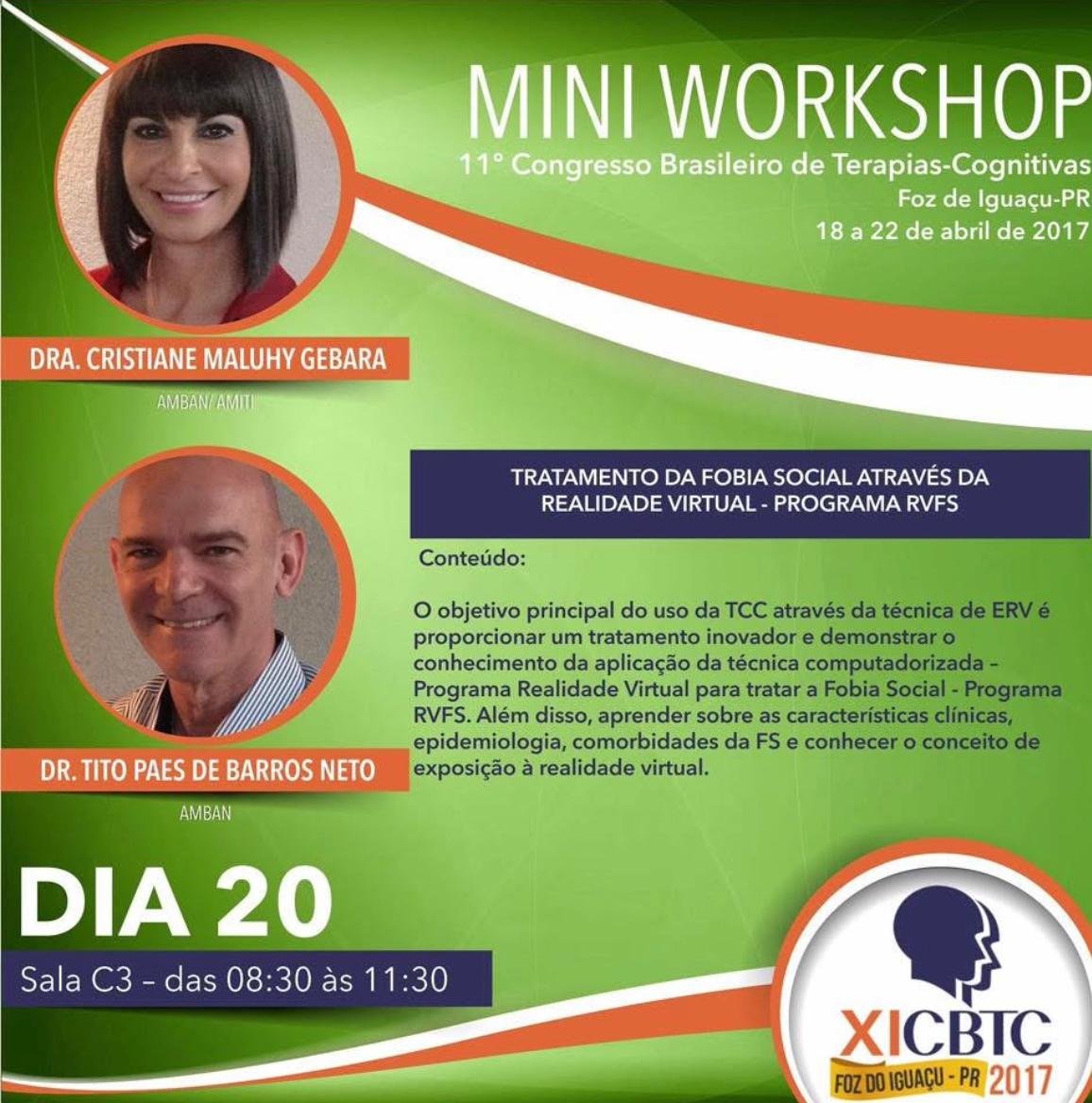 Cartaz do Mini Workshop no XI CBTC 2017, Foz do Iguaçu
